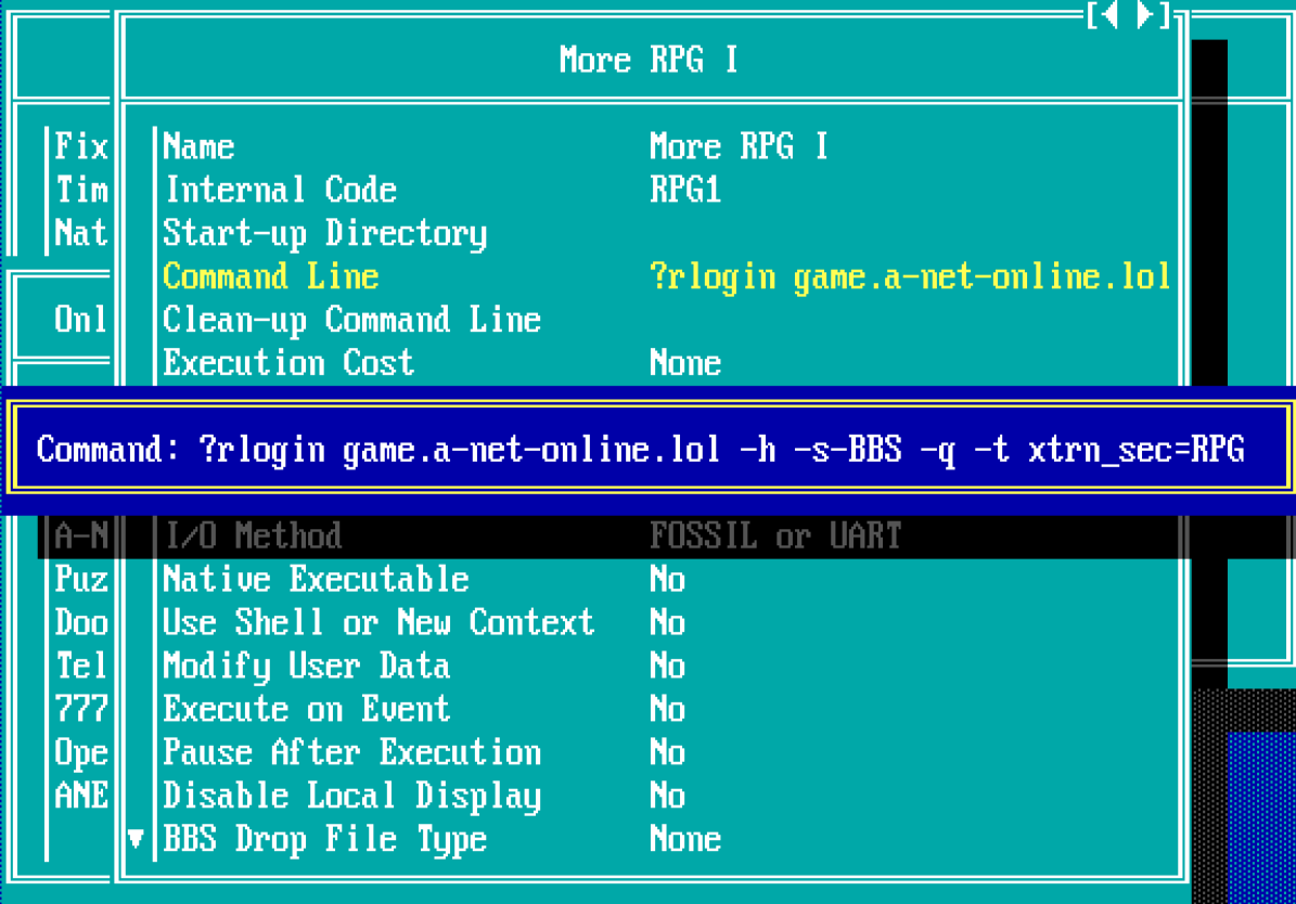 Synchronet Menu Call